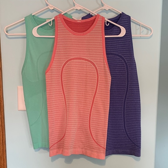 lululemon athletica Tops - lululemon bundle of Tank Tops in Teal, Pink, and Blue